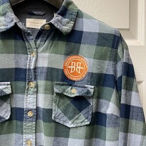 Weatherproof Vintage‎ Women's Blue/Green XL Flannel Breckenridge Brewery 100 Ctn